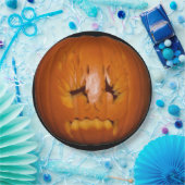 Pumpkin, traurige Flammen Pappteller (Party)