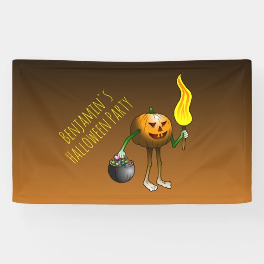 Pumpkin-Trick oder die Behandlung auf einem Banner (Horizontal)