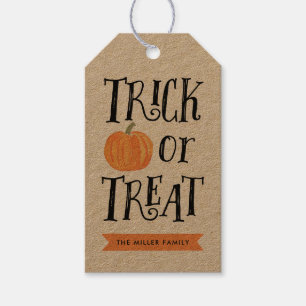 Pumpkin Trick oder Treat Halloween Dankeschön Tag Geschenkanhänger