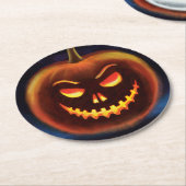 Pumpkin Trick oder Treat Halloween-Party Untersetz Runder Pappuntersetzer (Angewinkelt)