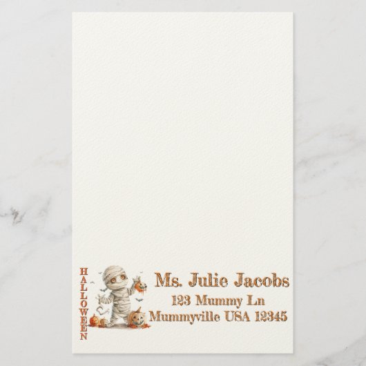 Pumpkin-Tropfen - Mama mit einer süßen Pflege Briefpapier (Vorderseite)