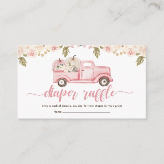 Pumpkin Truck Baby Duschdusche Windelwanne Begleitkarte (Vorderseite)