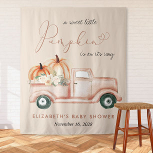 Pumpkin Truck Baby Dusche Begrüßungsgrösse Hinterg Wandteppich