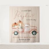 Pumpkin Truck Baby Dusche Begrüßungsgrösse Hinterg Wandteppich (Vorderseite)