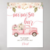 Pumpkin Truck Baby Dusche Momosa Bar Poster (Vorne)