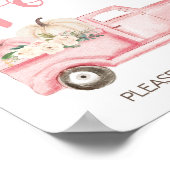 Pumpkin Truck Baby Duschvorrichtung Poster (Ecke)