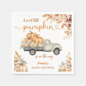Pumpkin Truck Baby Showdown Party Paper Serviette (Vorderseite)