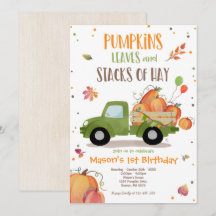 Pumpkin Truck Birthday Party Fall Pumpkin Birthday