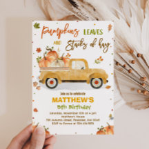 Pumpkin Truck Birthday Party Fall Pumpkin Birthday