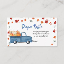 Pumpkin Truck Diaper Raffekarte, Einschließkarte