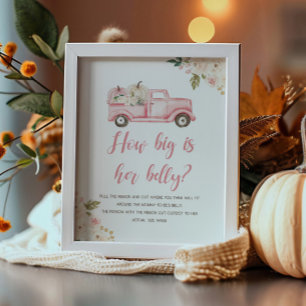 Pumpkin Truck Dusche wie groß ist ihr Bauchzeichen Poster
