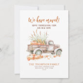 Pumpkin Truck Erntedank Wir bewegen uns Ankündigung (Vorderseite)