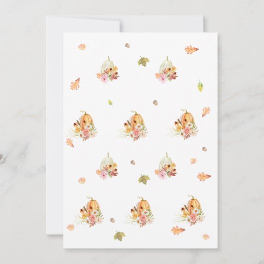 Pumpkin Truck Fall Birthday Party Einladung (Rückseite)