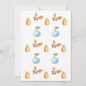 Pumpkin Truck Fall Boy Geburtstagsparty Einladung (Rückseite)