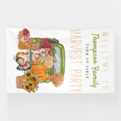 Pumpkin Truck Fall Harvest Party Erntedank Banner (Horizontal)