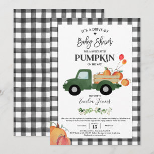 Pumpkin Truck Gender Neutral Fall Baby Shower Einladung