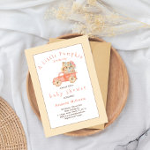 Pumpkin Truck Herbst Floral Moderne Babydusche Einladung