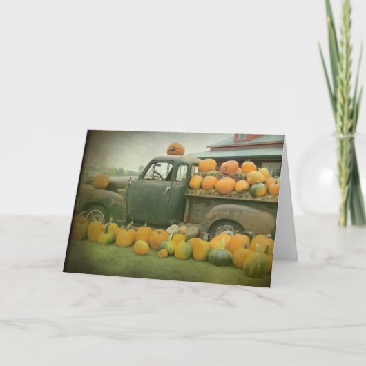Pumpkin Truck Karte (Vorderseite)
