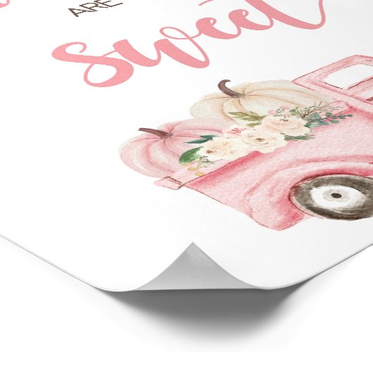 Pumpkin Truck Kinderdusche Babys sind süß Poster (Ecke)