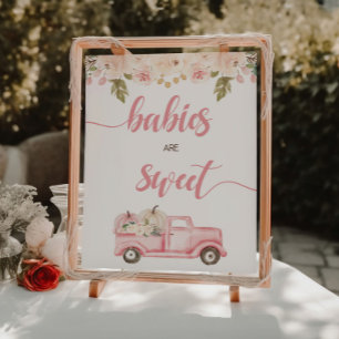 Pumpkin Truck Kinderdusche Babys sind süß Poster