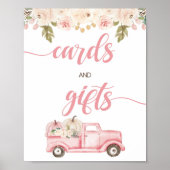 Pumpkin Truck Kinderduschkarte und Geschenkzeichen Poster (Vorne)
