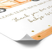 Pumpkin Truck Modernes Fall Baby Duschbücher Poster (Ecke)