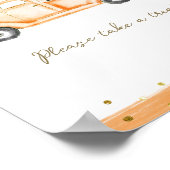 Pumpkin Truck Modernes Fall Baby Duschbücher Poster (Ecke)