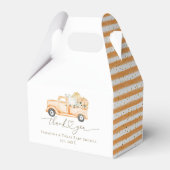 Pumpkin Truck Modernes Fall Baby Dusche Geschenkschachtel (Rückseite)