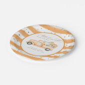 Pumpkin Truck Modernes Fall Baby Dusche Pappteller (Schrägansicht)