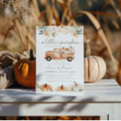 Pumpkin Truck Orange Fall Neutral Baby Dusche Einladung