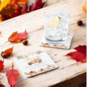 Pumpkin Truck Orange Fall Neutral Baby Dusche Rechteckiger Pappuntersetzer