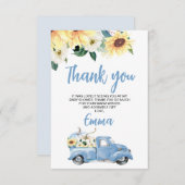 Pumpkin Truck Sonnenblumendusche Danke Karte (Vorne/Hinten)