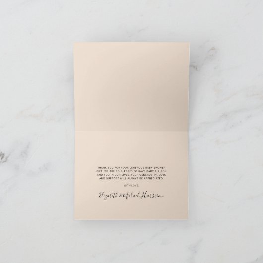 Pumpkin Truck Terracotta Babydusche Dankeskarte (Innenseite)