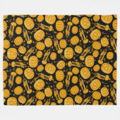 Pumpkin Trumpet Musiknoten Fleece Blanket (Vorderseite (Horizontal))