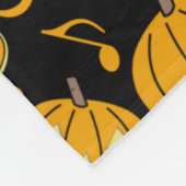 Pumpkin Trumpet Musiknoten Fleece Blanket (Ecke)