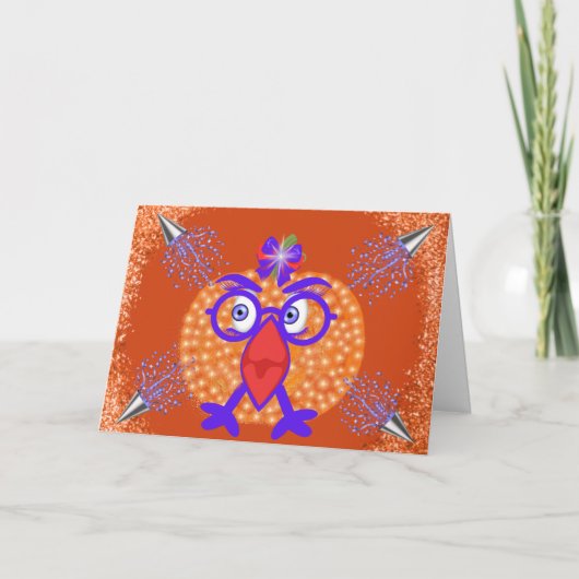 Pumpkin Turkey Greeting Card Karte (Vorderseite)