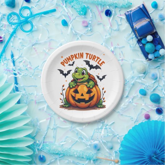 Pumpkin Turtle Pappteller (Party)