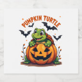 Pumpkin Turtle Schaumweinetikett (Einzelnes Label)