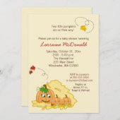 Pumpkin Twins (neutral) Baby Dusche Einladung (Vorne/Hinten)