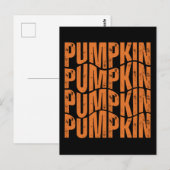 PUMPKIN TYPOGRAPHY GIFT POSTKARTE (Vorne/Hinten)