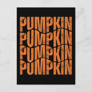PUMPKIN TYPOGRAPHY GIFT POSTKARTE