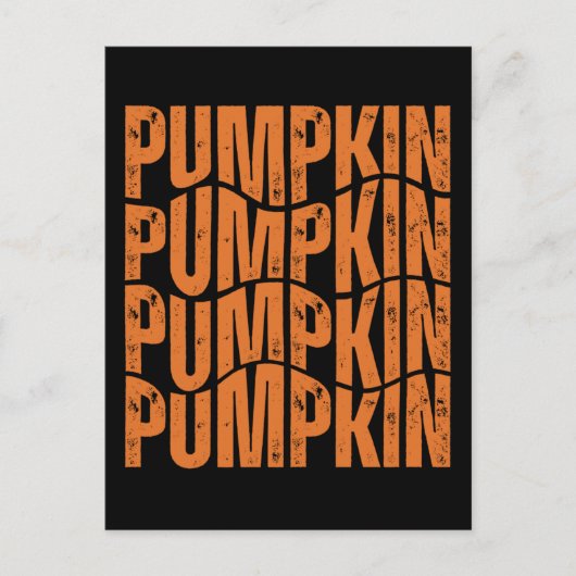 PUMPKIN TYPOGRAPHY GIFT POSTKARTE (Vorderseite)