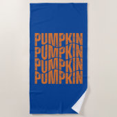 PUMPKIN TYPOGRAPHY GIFT STRANDTUCH (Vorderseite)