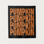 PUMPKIN TYPOGRAPHY GIFT WANDTEPPICH (Vorderseite)