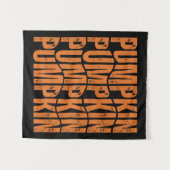 PUMPKIN TYPOGRAPHY GIFT WANDTEPPICH (Vorderseite (Horizontal))