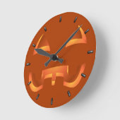 Pumpkin-Uhr Halloween-Jack-O-Lantern-Wandklemme Runde Wanduhr (Winkel)