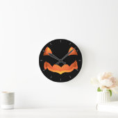 Pumpkin-Uhr Halloween-Jack-O-Lantern-Wandklemme Runde Wanduhr (Zuhause)