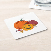 Pumpkin um darüber zu reden rechteckiger pappuntersetzer (angewinkelt)