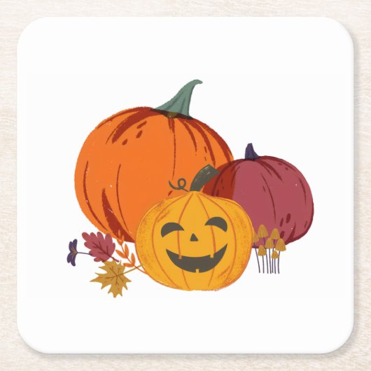 Pumpkin um darüber zu reden rechteckiger pappuntersetzer (Vorderseite)