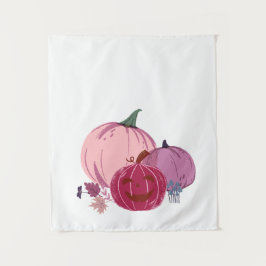 Pumpkin um über rosa Tapestry zu reden Wandteppich